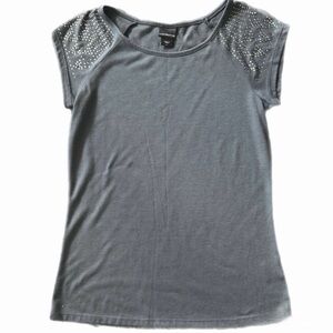 ❤️ Covington Gray Studded Shoulder Top | Women’s Size Small